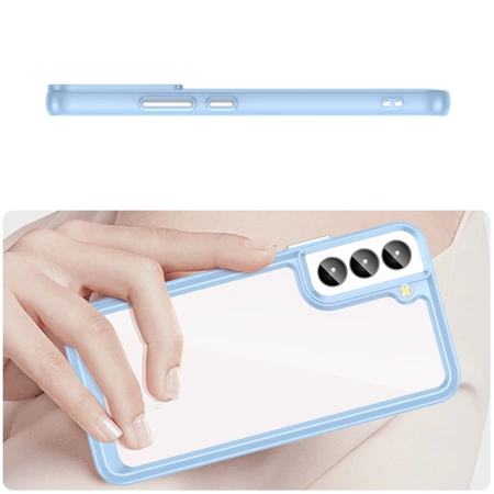 Outer Space Case etui Samsung Galaxy S23+ pokrowiec z elastyczną ramką niebieskie