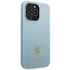 Original Handyhülle IPHONE 13 PRO MAX Guess Hardcase Saffiano 4G Small Metal Logo (GUHCP13XPS4MB) blau
