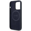 Original Case IPHONE 14 PRO MAX BMW Silicone Metal Logo MagSafe (BMHMP14XSILNA) navy blue