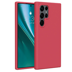 Nakładka Etteri Silicone Case do Samsung Galaxy S24 Ultra malinowa