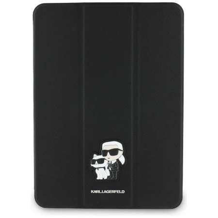 Etui Karl Lagerfeld Saffiano Magnetic Karl & Choupette na iPad Pro 11" 2024 Book Cover - czarne