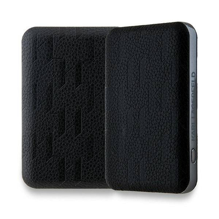 Karl Lagerfeld Induction Powerbank KLPB5FPGKSKIHK 16W 5000mAh black/black Karl Head Pin MagSafe