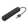 HUB 7-portowy input: USB-A 3.0 / output: 4x USB-A 3.0 + 3x USB-A 2.0 - czarny