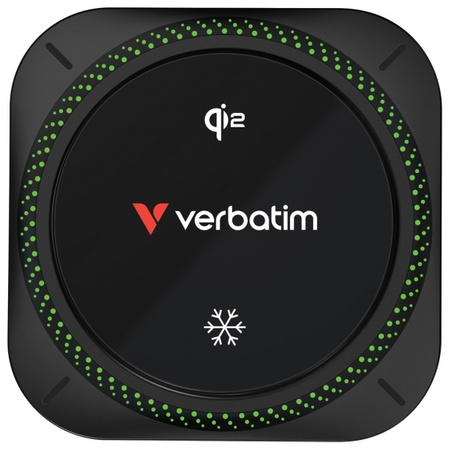 Verbatim Ładowarka samochodowa n Drive    Qi2 15W RGB CND-01 czarny/black 31860