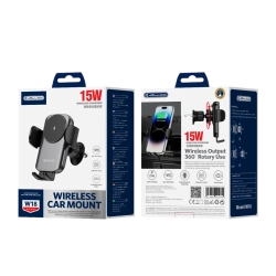 JELLICO Kfz-Halterung mit Ladefunktion für kabelloses Laden W18 15W schwarz