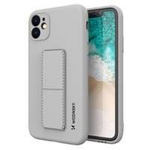 Wozinsky Kickstand Case elastyczne silikonowe etui z podstawką iPhone 12 szary