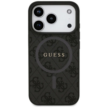 Guess 4G Ring Classic Logo MagSafe case for iPhone 17 Pro - black