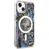 Guess GUHMP14SHLEOPWB iPhone 14 6.1" Blau/Blau Hardcase Leopard MagSafe