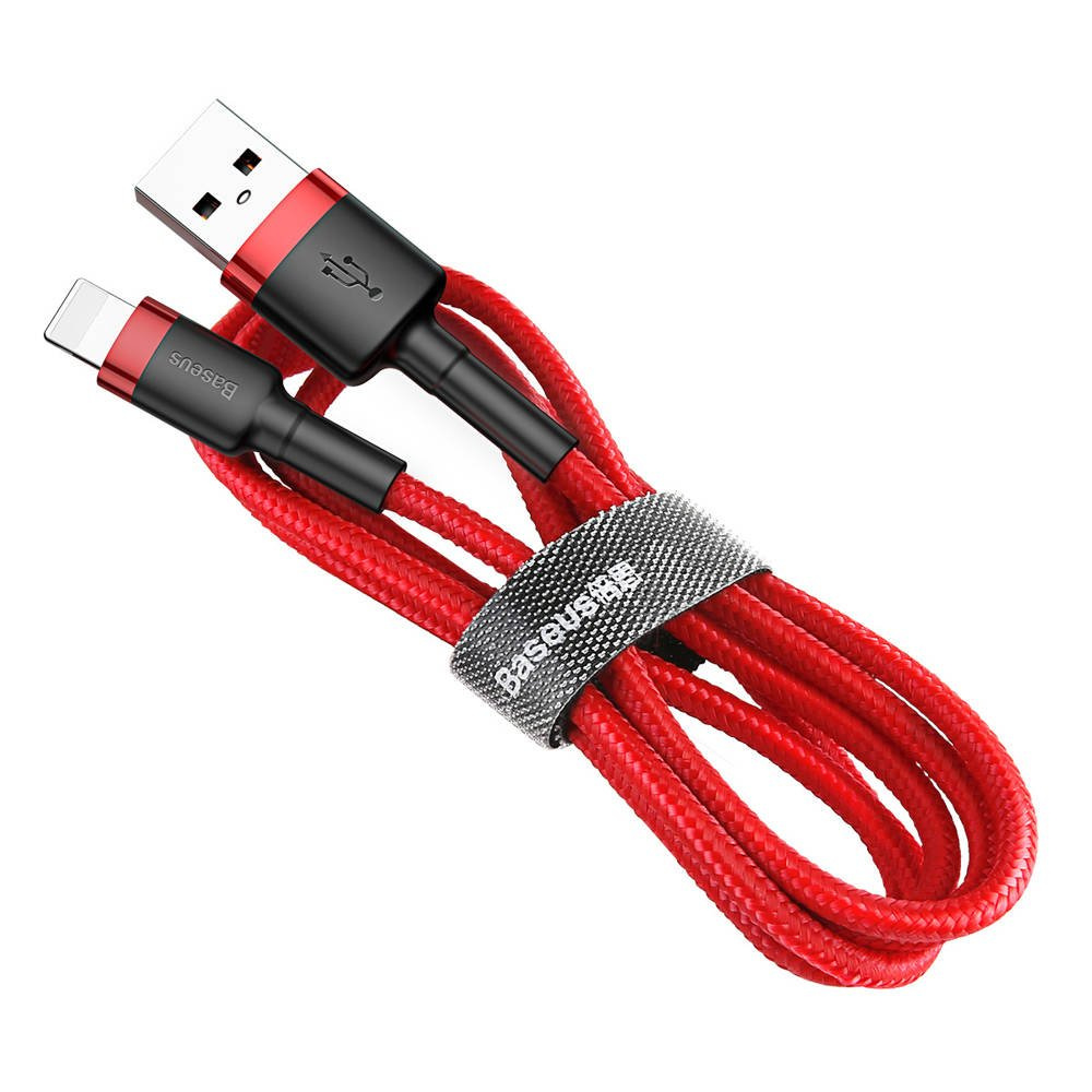 Baseus Cafule Cable - Kabel połączeniowy USB do Lightning, 1.5 A, 2 m (czerwony)