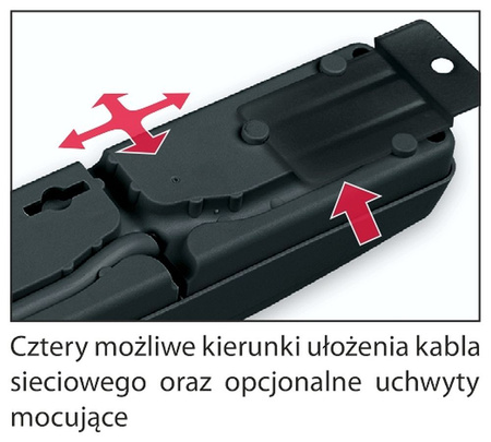FILTR NAPIĘCIOWY / LISTWA ZASILACJĄCA ACAR F5 czarny 3m