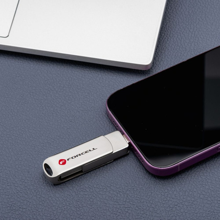 Pendrive 32GB USB 3.2 Gen 1 (USB A) Forcell F-Data Metal srebrny