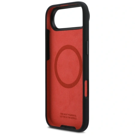 BMW M Silikonhülle mit horizontaler Linie und MagSafe-Funktion für iPhone Air – Schwarz