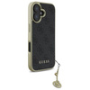 Original Handyhülle IPHONE 16 PLUS Guess Hardcase 4G Charms Collection (GUHCP16MGF4GGR) schwarz