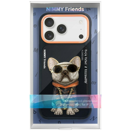 Etui Nimmy Glasses Cool Dog do iPhone 17 Pro Max czarny
