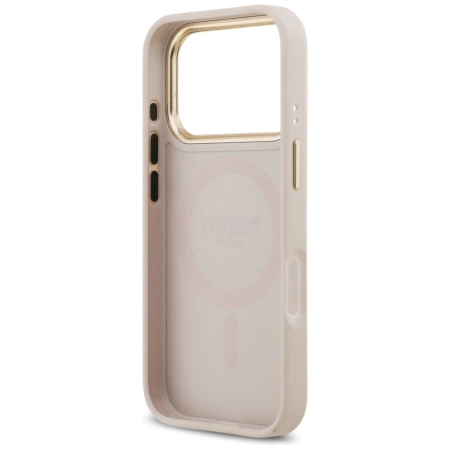Guess Peony Hot Stamp MagSafe Case für iPhone 17 Pro - Pink