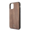 Etui Mercedes Wood Line Walnut na iPhone 11 Pro Max - brązowe