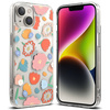 Ringke Fusion Design Armoured Sleeve Cover mit Gelrahmen für iPhone 14 Plus transparent (Floral) (FD637E31)