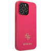 Original Case IPHONE 13 PRO Guess Hardcase Saffiano 4G Small Metal Logo (GUHCP13LPS4MF) pink