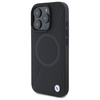 Original Case IPHONE 16 PRO MAX BMW Hardcase Signature Leather Half Textured & Circle MagSafe (BMHMP16X23RTPK) black