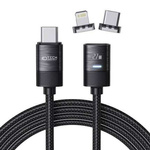 Magnetic Cable 2in1 PD27W/3A 2m USB - USB-C + iPhone Lightning Tech-Protect Ultraboost black
