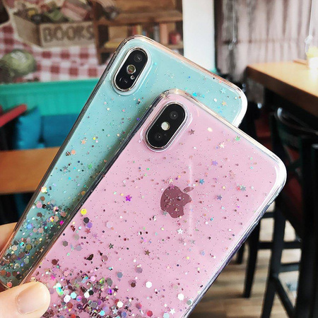 Wozinsky Star Glitter błyszczące etui pokrowiec z brokatem Samsung Galaxy S21+ 5G (S21 Plus 5G) różowy