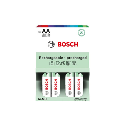 AKUMULATOR WSTĘPNIE NAŁADOWANY BOSCH  4SZT AA HR6B4P2600/00 2600mAh