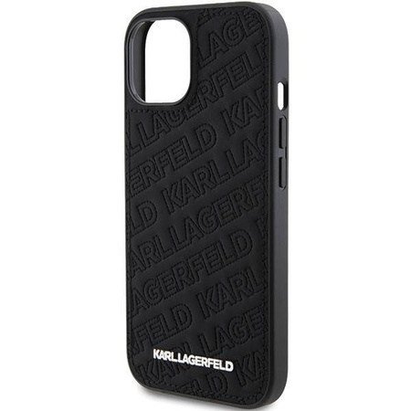 Karl Lagerfeld Quilted K Pattern case for iPhone 15 - black
