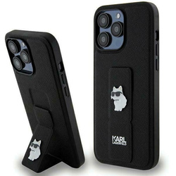 Karl Lagerfeld nakładka do iPhone 13 Pro 6,1&quot; KLHCP13LGSACHPK HC GRIPSTAND SAFFIANO CHOUPETTE PINS czarna
