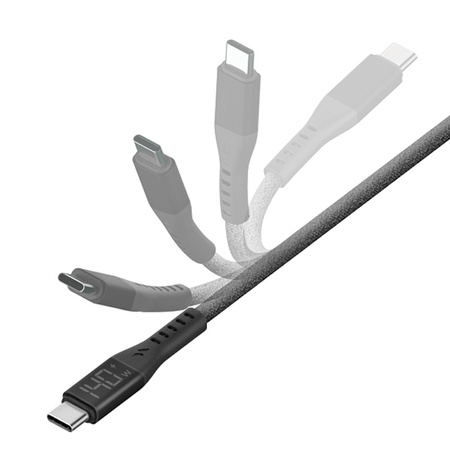 ENERGEA kabel Flow USB-C - USB-CDigital Display 1.5m czarny/black 240W 5A PD Fast Charge