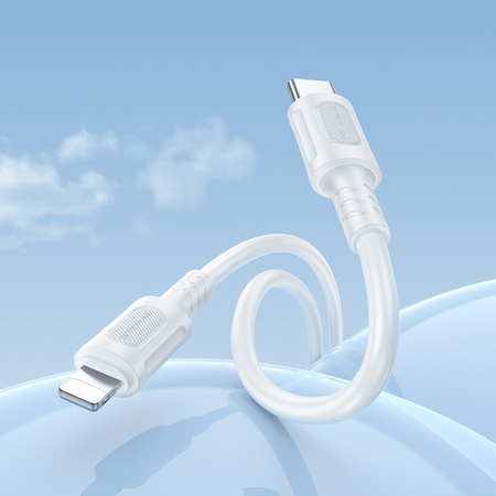 Borofone Kabel BX111 Feliz - Typ C na Lightning - PD 27W 1 metr biały