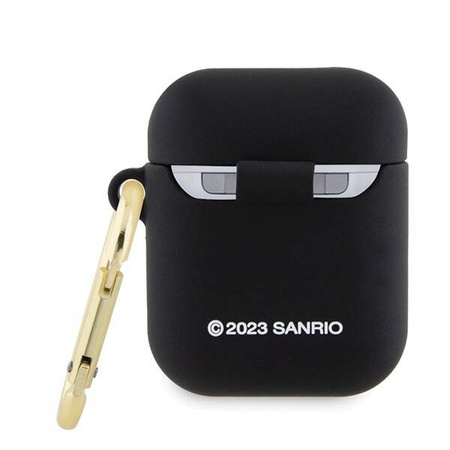 Hello Kitty Silikon 3D Kitty Head Hülle für AirPods 1/2 – Schwarz