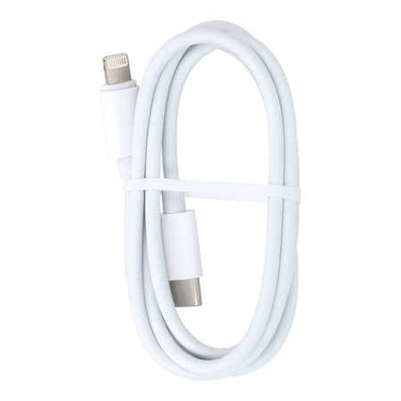 Kabel Typ C do iPhone Lightning 8-pin Power Delivery PD20W 3A C291 biały 1 metr BOX