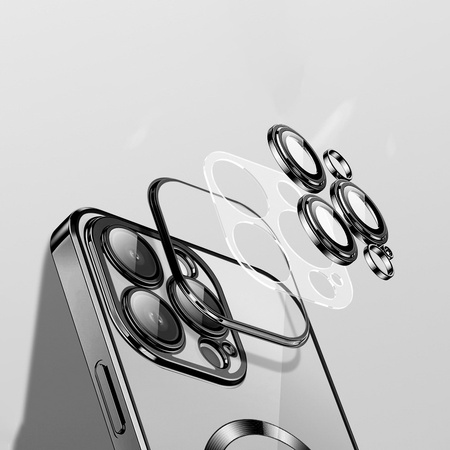 Vmax nakładka Electroplating Mag TPU do iPhone 16 Plus 6,7&quot; czarna