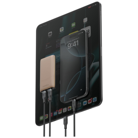 Ładowarka sieciowa Energea TravelWorld   Edge 65W 2xUSB-C PD/PPS/QC3.0 (US/UK/EU) złota