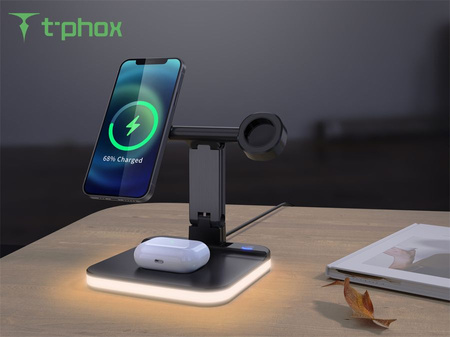 Ładowarka INDUKCYJNA 5w1 MAGNETIC WIRELESS CHARGER BLACK