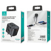 USAMS Ład. siec. 2xUSB T59 20W adapter 4w1 US/AU/EU/UK czarny/black CC179TC01 (US-CC179) Univesal Travel Charger