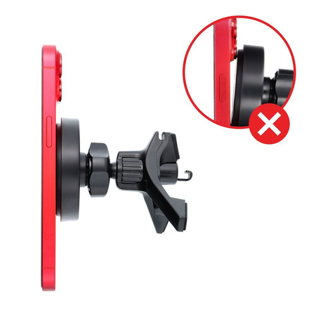 FORCELL F-GRIP Rapid Charge uchwyt samochodowy magnetyczny do szyby / kratki z ładowaniem indukcyjnym kompatybilny z MagSafe Qi2 15W szary