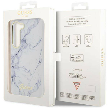 Guess GUHCS23SPCUMAH S23 S911 white/white hardcase Marble