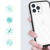 Clear 3in1 case for iPhone 14 Pro Max silicone cover with frame black