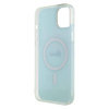 Oryginalne Etui APPLE IPHONE 15 PLUS Guess Hardcase IML Iridescent MagSafe (GUHMP15MHITSQ) turkusowe