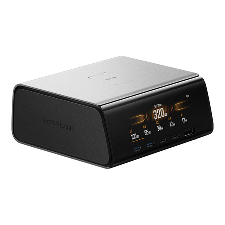 EcoFlow RAPID Pro Desktop Charger (320W, 4xUSB-C, 1xUSB-A, GaN)