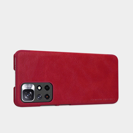 Nillkin Qin Case Case for Xiaomi Poco M4 Pro 5G Camera Protector Holster Cover Flip Cover Brown