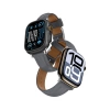AmazingThing Class Band Lederarmband für Apple Watch 45 / 46 / 49 mm - Grau