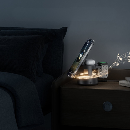 Stacja ładująca 4smarts Aura Sound Qi2   szary