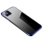 Clear Color Case Gel TPU Electroplating frame Cover for iPhone 13 mini blue