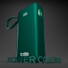 Powerbank SBS 10000 mAh 20W with built-in USB-C cable and digital display - green