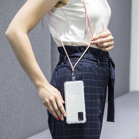 Uniwersalna tasiemka/smycz na szyję do telefonu granatowy