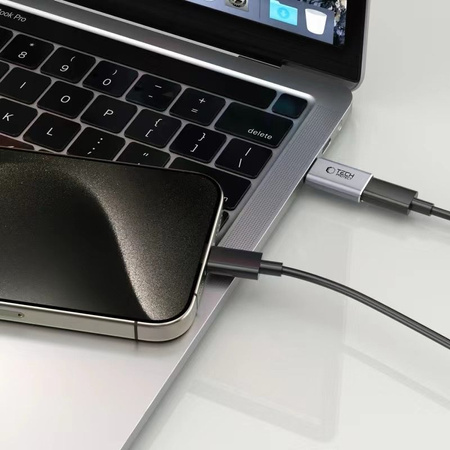 Adapter USB-C - LIGHTNING Tech-Protect UltraBoost szary