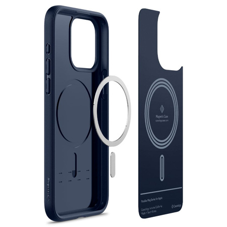 Case APPLE IPHONE 15 PRO MAX Caselogy Parallax Mag MagSafe navy blue