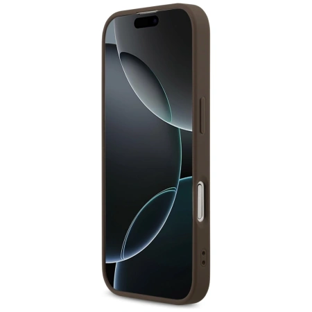 Guess 4G MagSafe-Hülle mit Printstreifen für iPhone 17 – braun